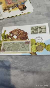 Kolekcja monet banknotów kopert Meksyk reszta świata