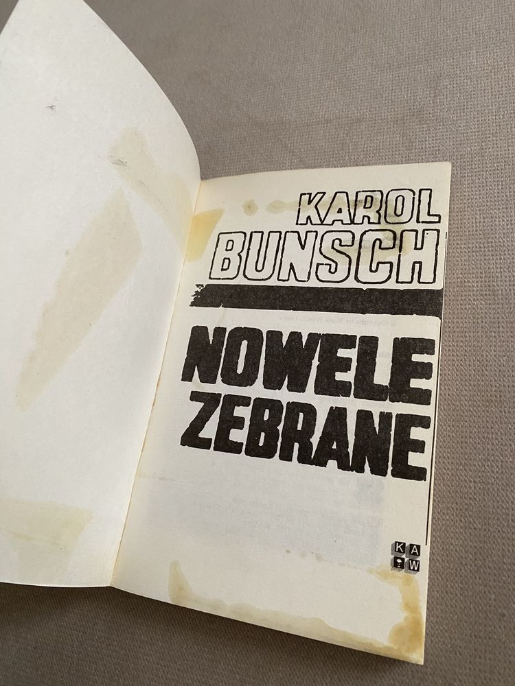 Książka Nowele zebrane Karol Bunsch