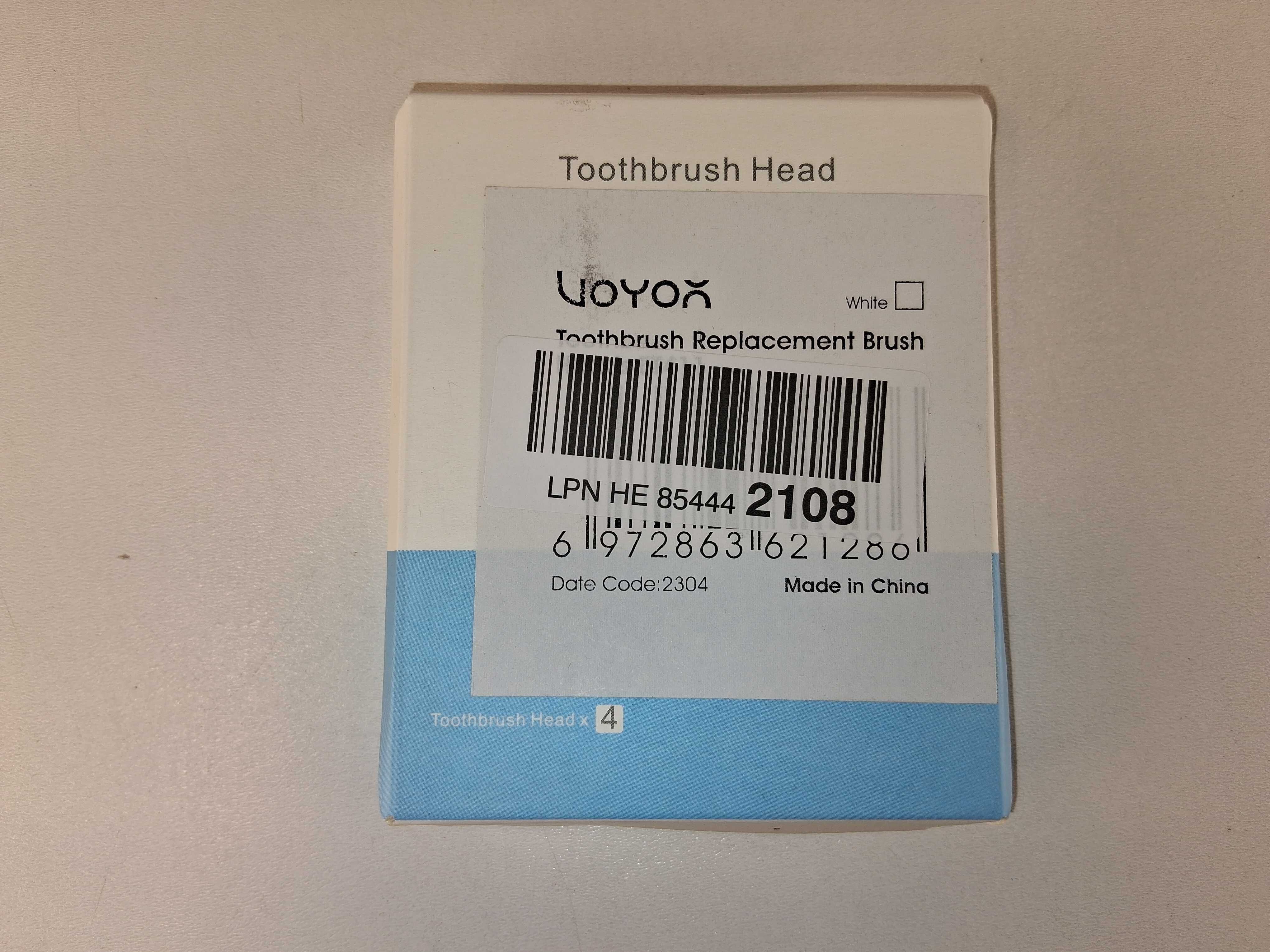 E068 Główki Szczoteczki Voyox Toothbrush Head 4szt Zapasowe Końcówki