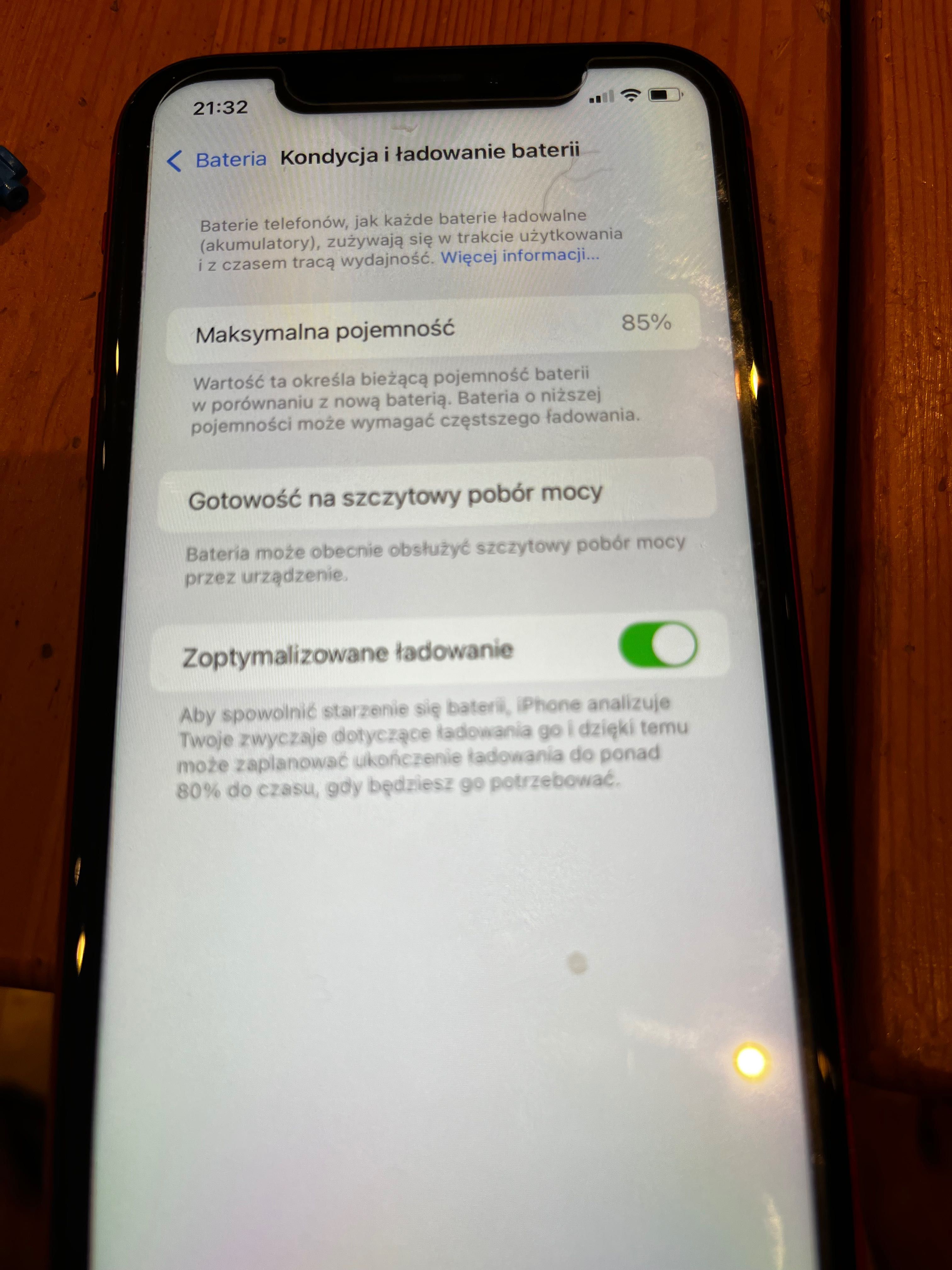 iPhone XR 256 GB 85% bateria czerwony
