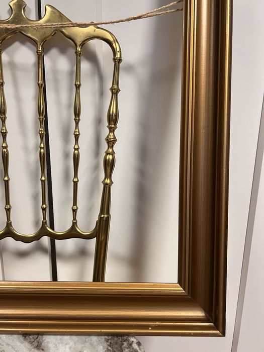 Rama do obrazu lustra obraz lustro antyk vintage drewniana złota