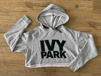 Ivy Park bluza krótka szara czarna zadbana M kaptur oversize