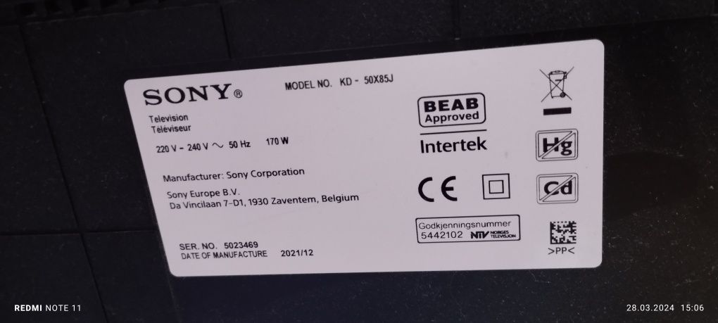 Telewizor Sony 4k