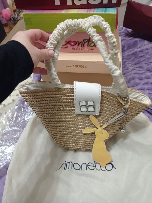 Bolsa Simonetta criança tipo saco praia elegante