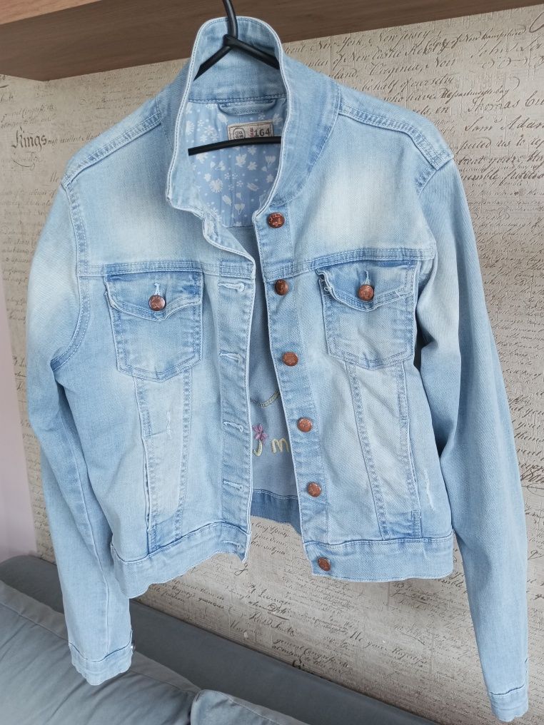 Bluza dziewczęca jeansowa 164 Smyk