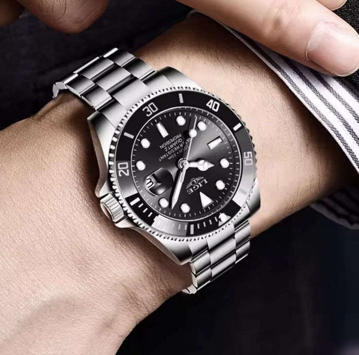 Часы LIGE дайверы кварцевые наручные (Rolex Submariner, diver)