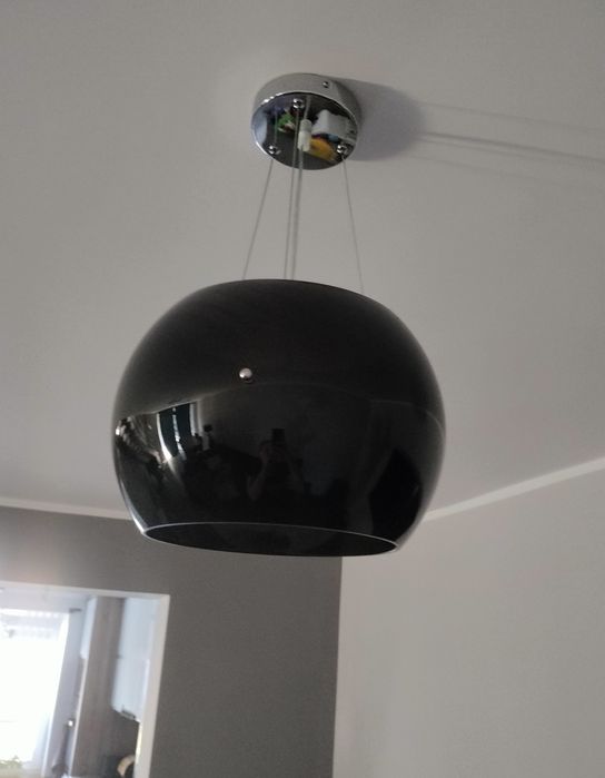 Żyrandol lampa kula czarny