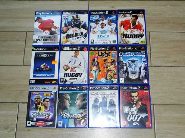 Gry na PS2 Tiger Woods, Rugby, PES 05, Bond 007, Fight Box, Matrix
