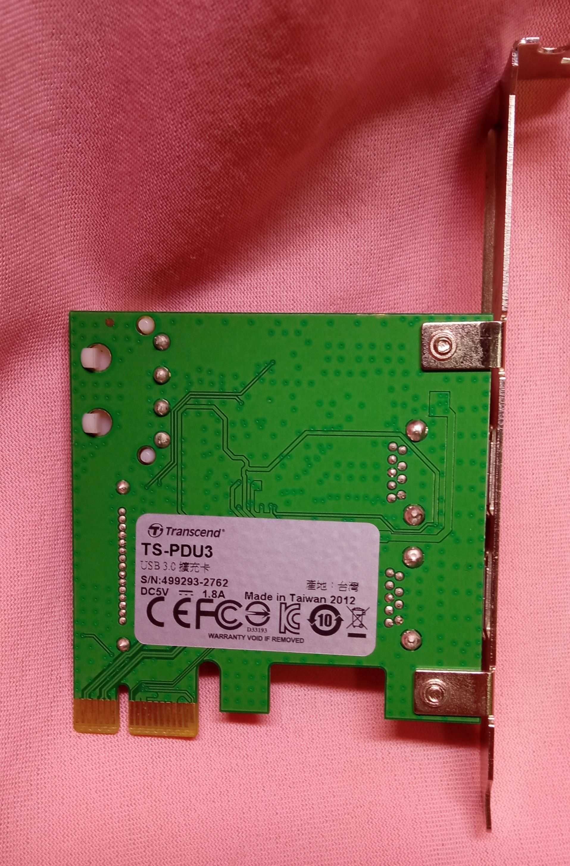 Karta Kontroler TRANSCEND PCI Express USB 3.0 x2 (TS-PDU3)