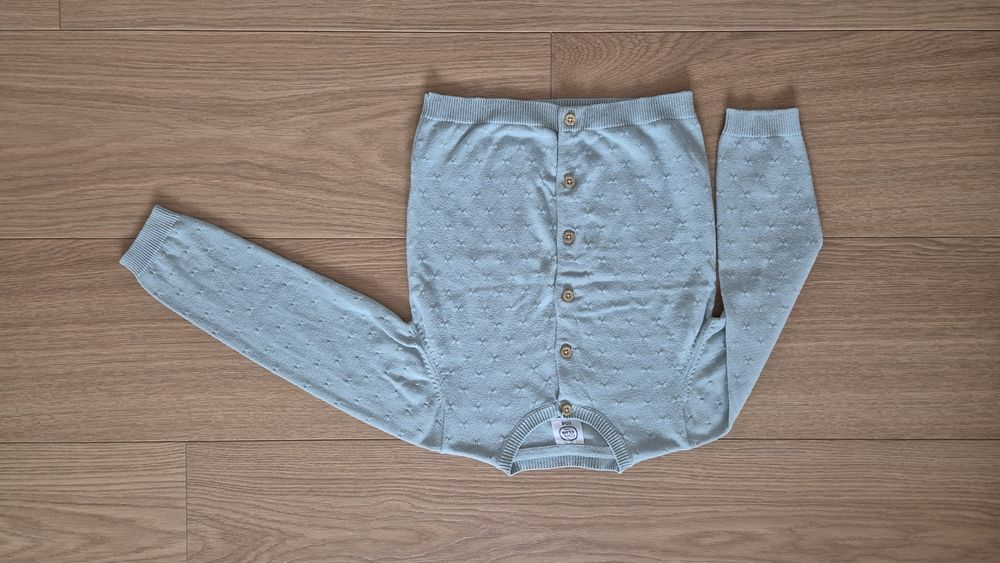 Sweterek ażurowy dla dziewczynki,niebiesko-zielony_H&M_rozm. 104