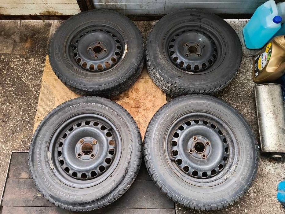 felgi stalowe 4x100 OPEL + opony zimowe 185/70 R14 199zł/komplet