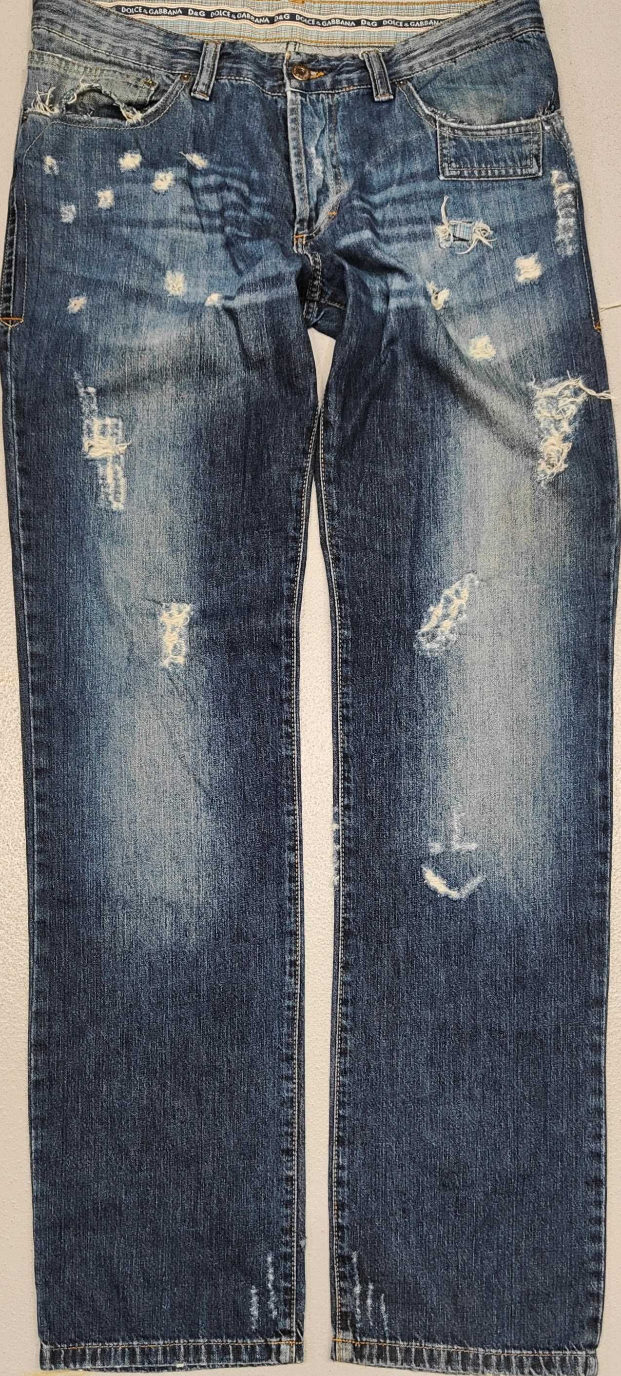 Wr) DOLCE&GABANA oryginalne spodnie jeansowe Long Roz.34