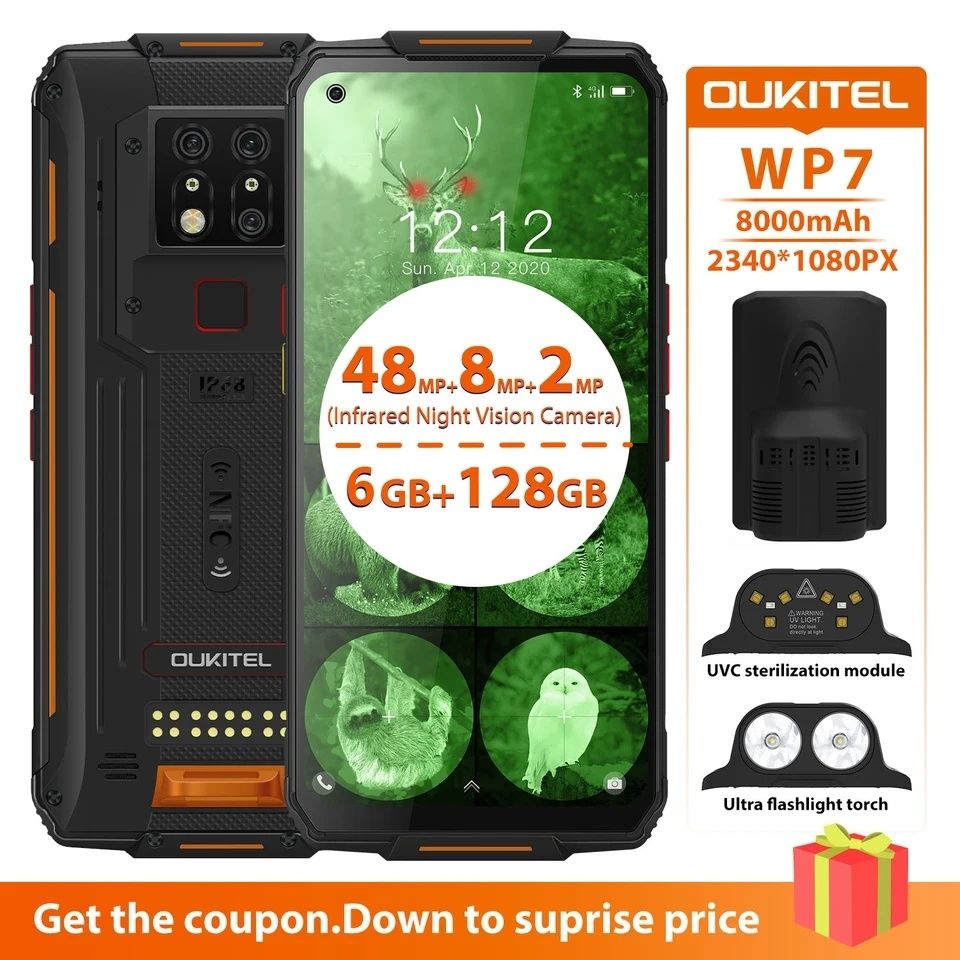 Oukitel WP7 6/128gb IP68 NFC 8000mah black