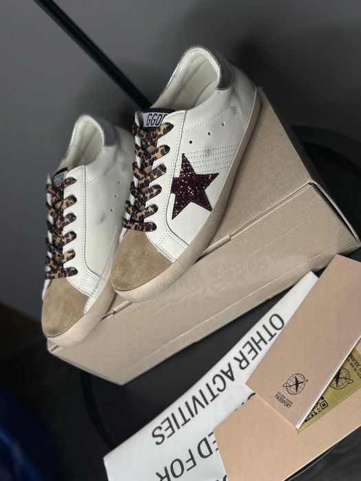 Жіночі кеди GOLDEN GOOSE GGDB лео леопардові шкіряні голден гус