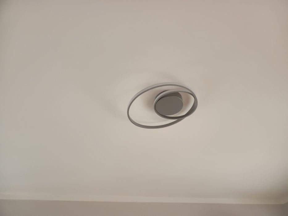 Lampa sufitowa LED ściemniana, Lindby Kyron, 2200 lm, 40cm, srebrna t