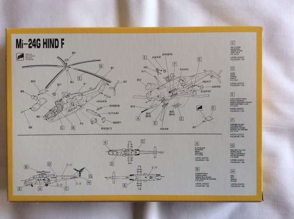 Miniaturas Italeri Dragon; MI 24 G Hind; 1/144