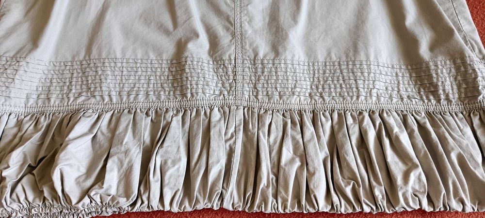 Spódnica na szelkach beżowa z bawełny L