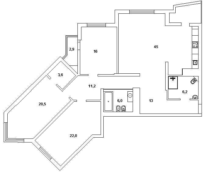 4-х ком квартира, Осокорки, 142 м2, Княжий Затон 21, ЖК Корона