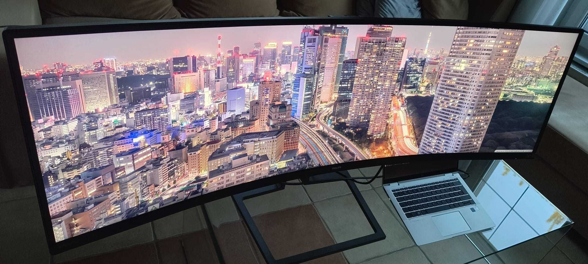 Stan Idealny Monitor Philips 499P9H/00 Curved HDR 49'' Gwarancja