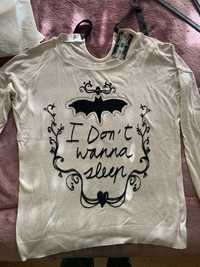 Camisola mulher de malha “Bershka” tamanho M com desenho de morcego