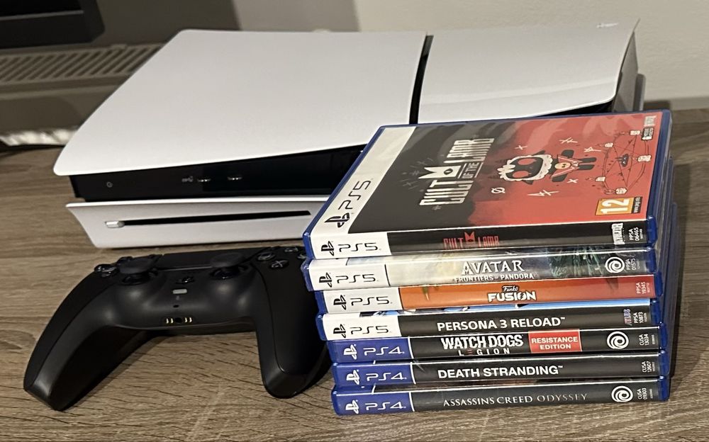 Ps5 Slim 1TB, pad, gry ZAMIANA