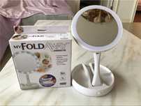 Складане дзеркало з підсвіткою My Fold Away Mirror с увеличением