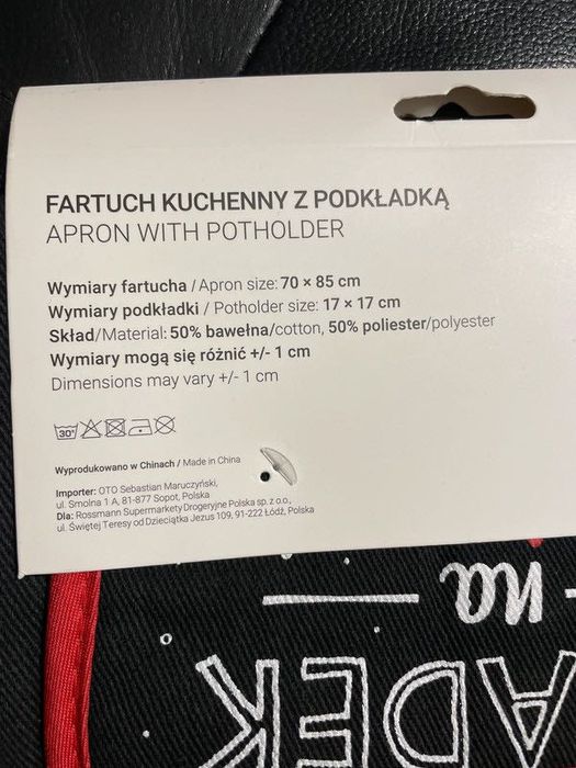 Fartuszek z podkładką - najlepszy dziadek na świecie- nowy