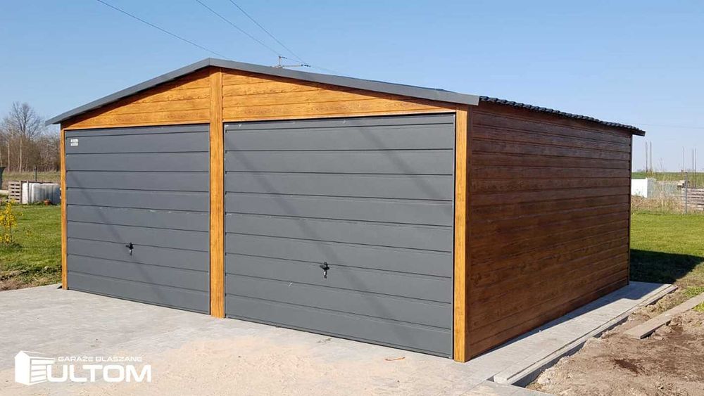 Garaż blaszany drewnopodobny blaszak 6x5 6x6 6x7 premium