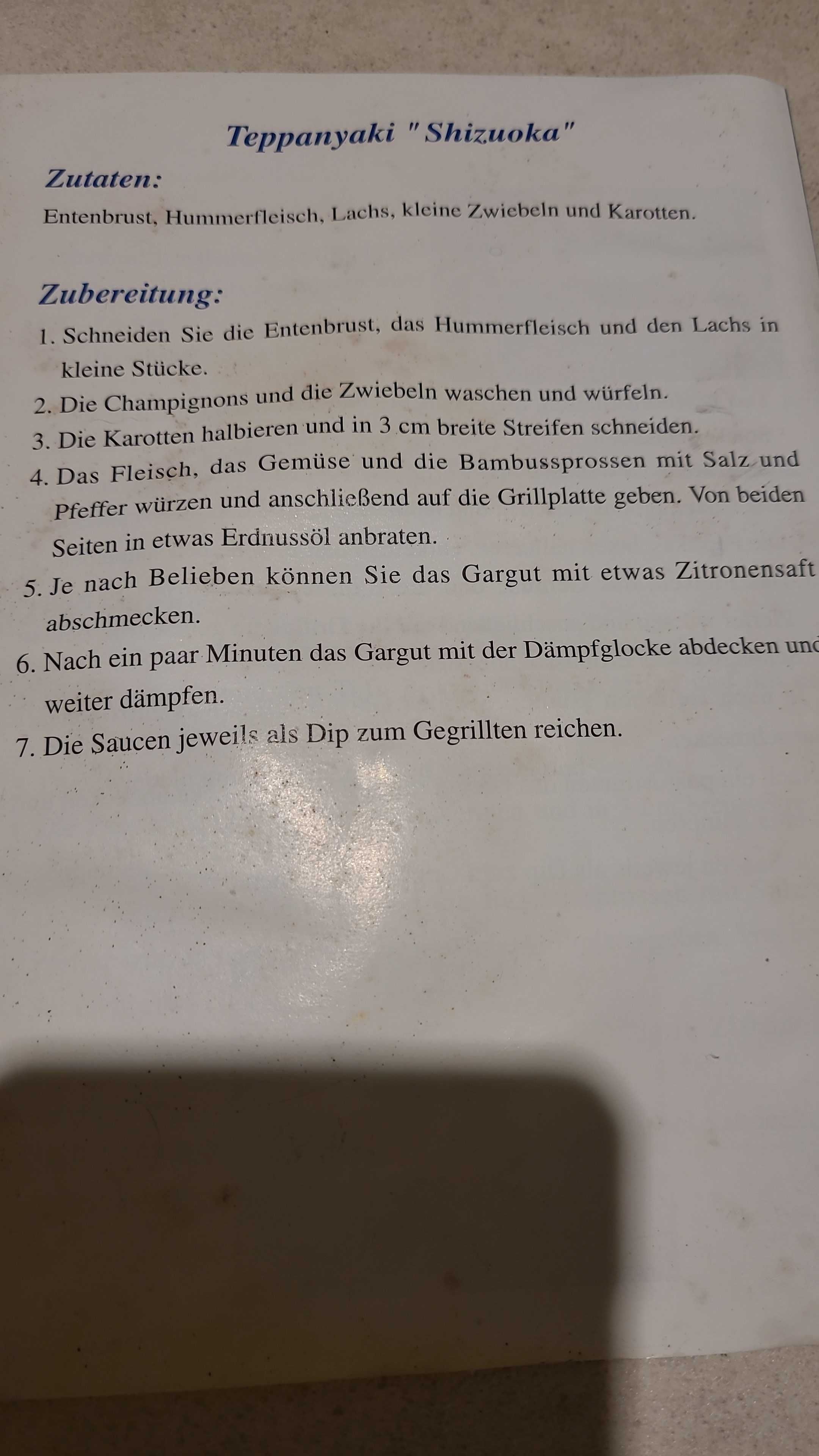 Party grill "Teppanyki" żeliwny zestaw na stół na podgrzewacze