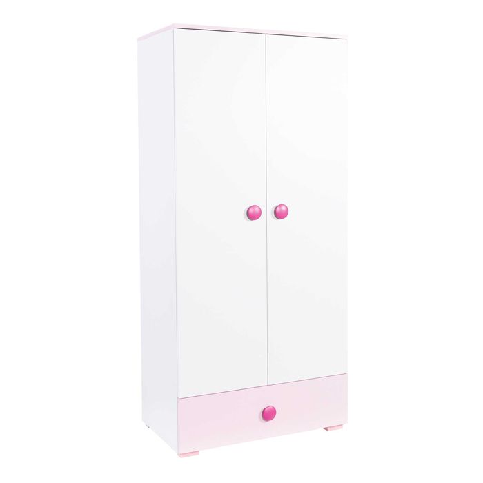 Meble dziecięce komplet (szafa plus biurko) TOP BABY różowe