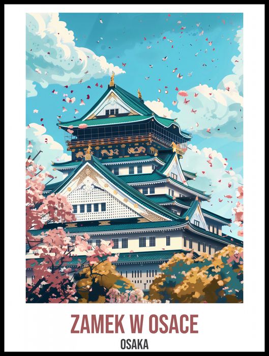 Plakat 60x80cm Zamek w Osace