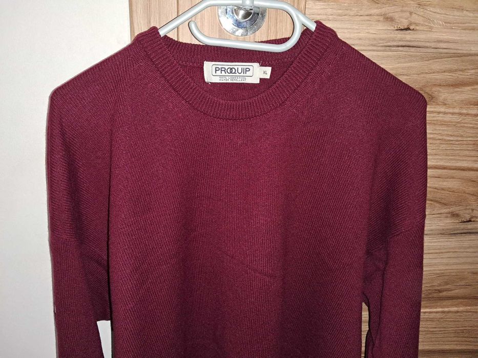 Sweter męski wełniany 100% wełna jagnięca, do golfa r. XL/XXL