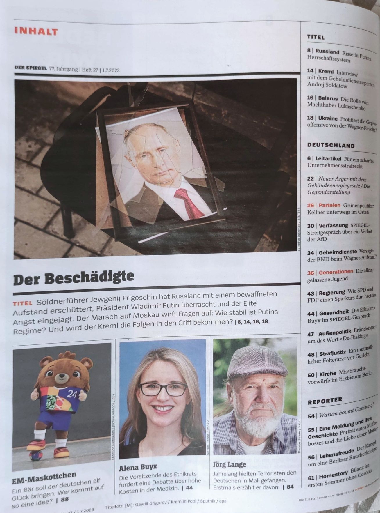 Der Spiegel (DE) Jak twardy jest Władimir Putin? Polityka, opinie