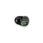 Ładowarka samochodowa Puro Mini 30W Power Delivery USB-C USB-A - czarn