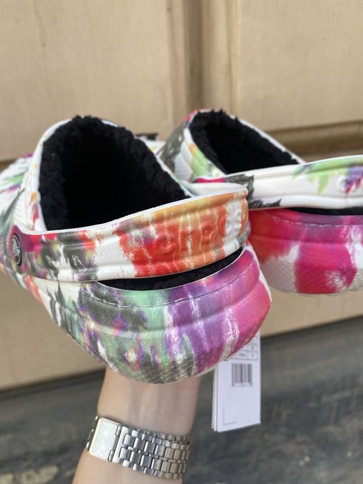 Крокси утеплені Crocs Оригінал Clasdic lined tie нові резинові тапки