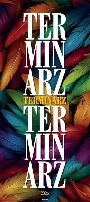 Kalendarz 2026 ścienny paskowy 22x49cm Terminarz. Avanti. Nowy Produkt