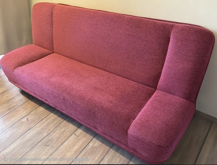 Sofa rozkładana różowa (wersalka z Bodzio)