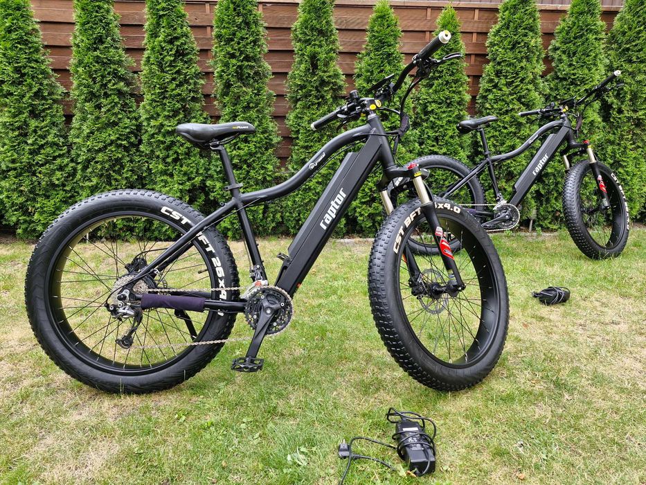 Fat bike Elektryczny Rower fatbike Raptor przebieg 180km