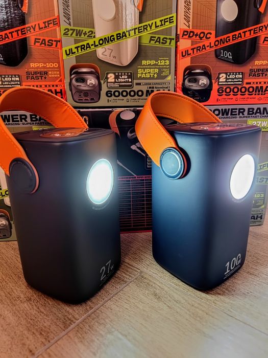 Павербанки Remax 27W, або 100W 60'000mAh для ноутбуків/роутерів