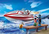 Lancha com motor pilhas barco Playmobil NOVO