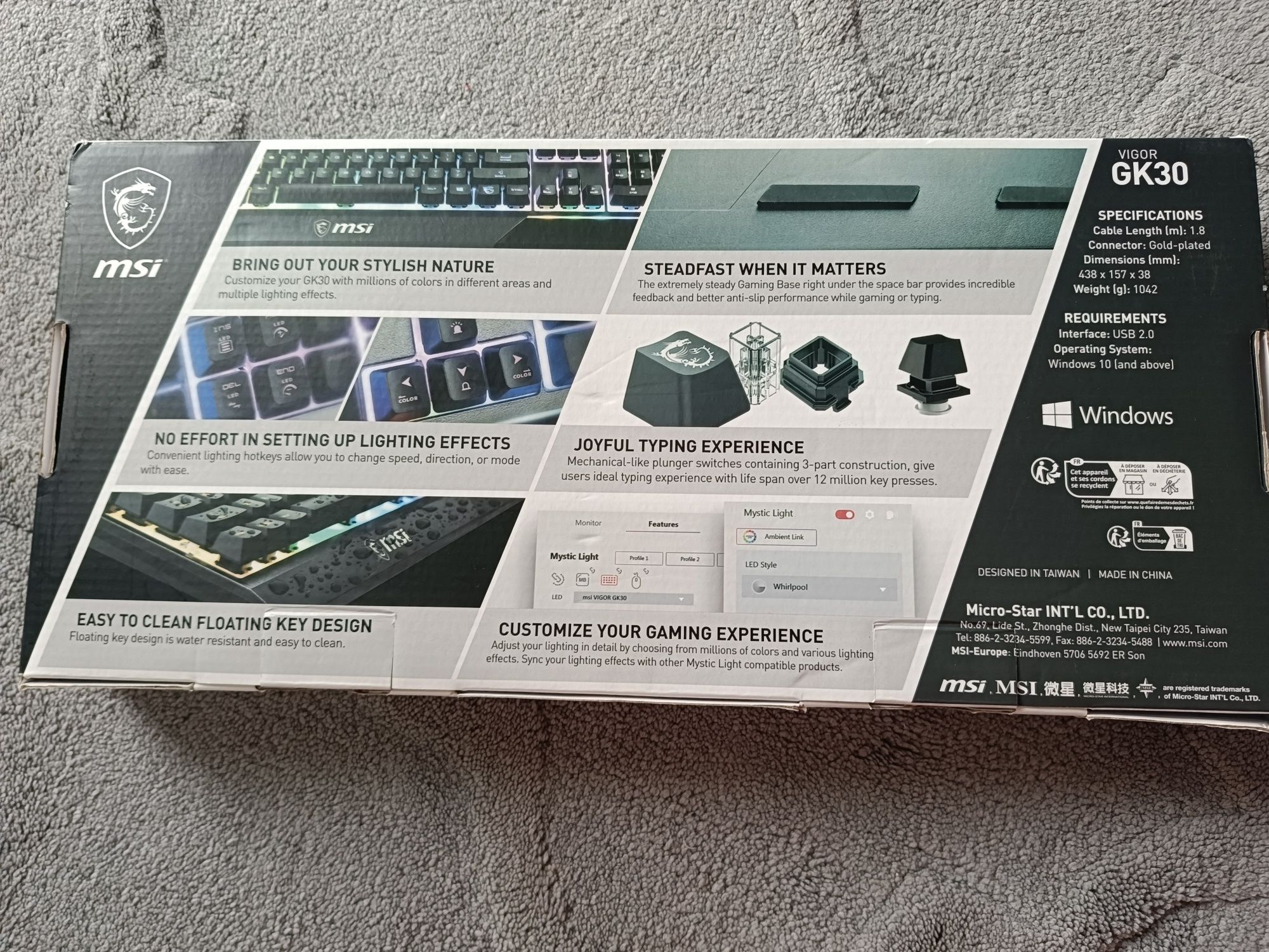 Klawiatura mechaniczna MSI VIGOR GK30