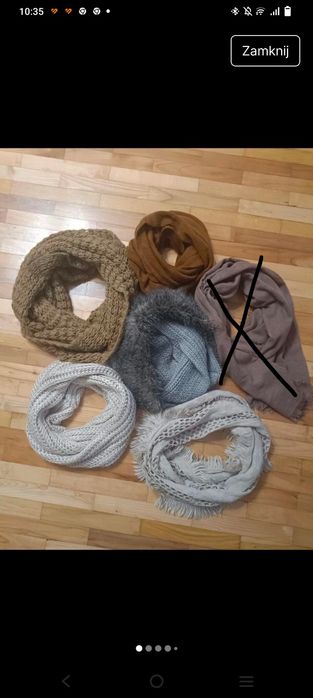 Szale szaliki kominy chusty + gratisy