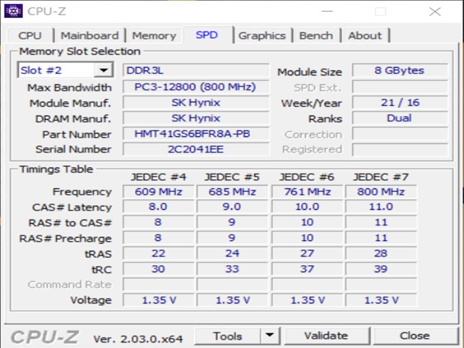 DDR3 16GB HyniX 12800 L