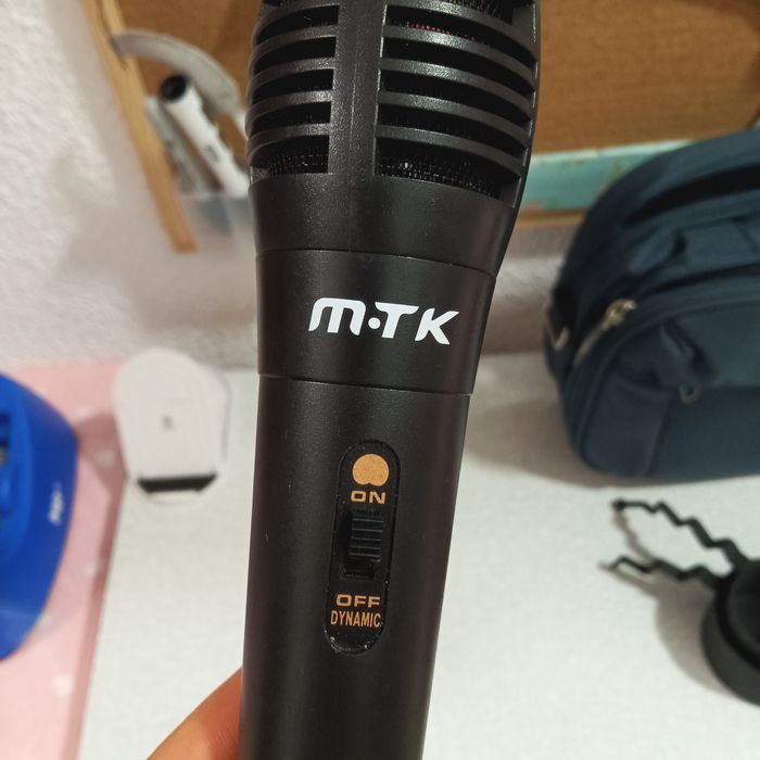 Microfone de mão p coluna de som