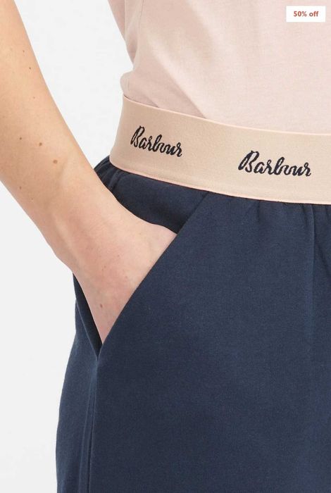 Натуральные штаны на резинке для дома и сна barbour