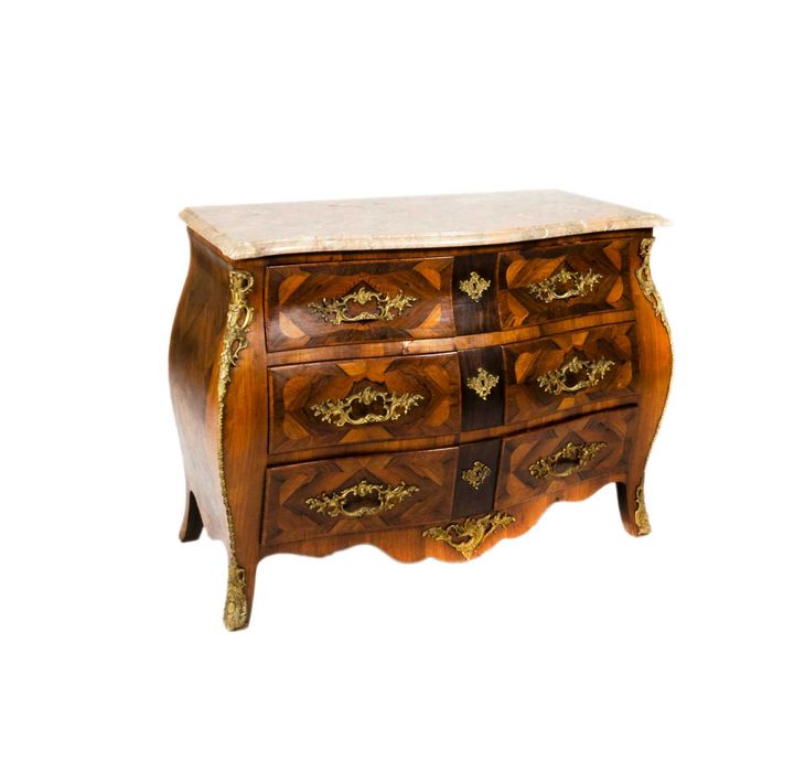 Cómoda Pau Santo Luís XV, Tampo Mármore, Século XIX