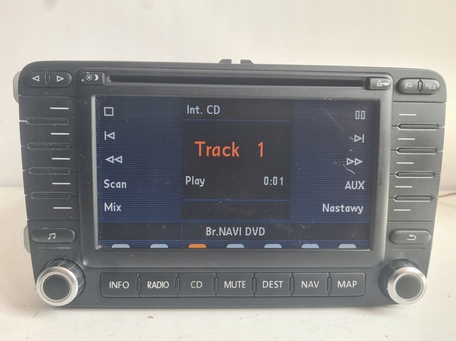 Radio nawigacja golf 5 v caddy passat b6 touran polo t5 mfd2 dvd PL…