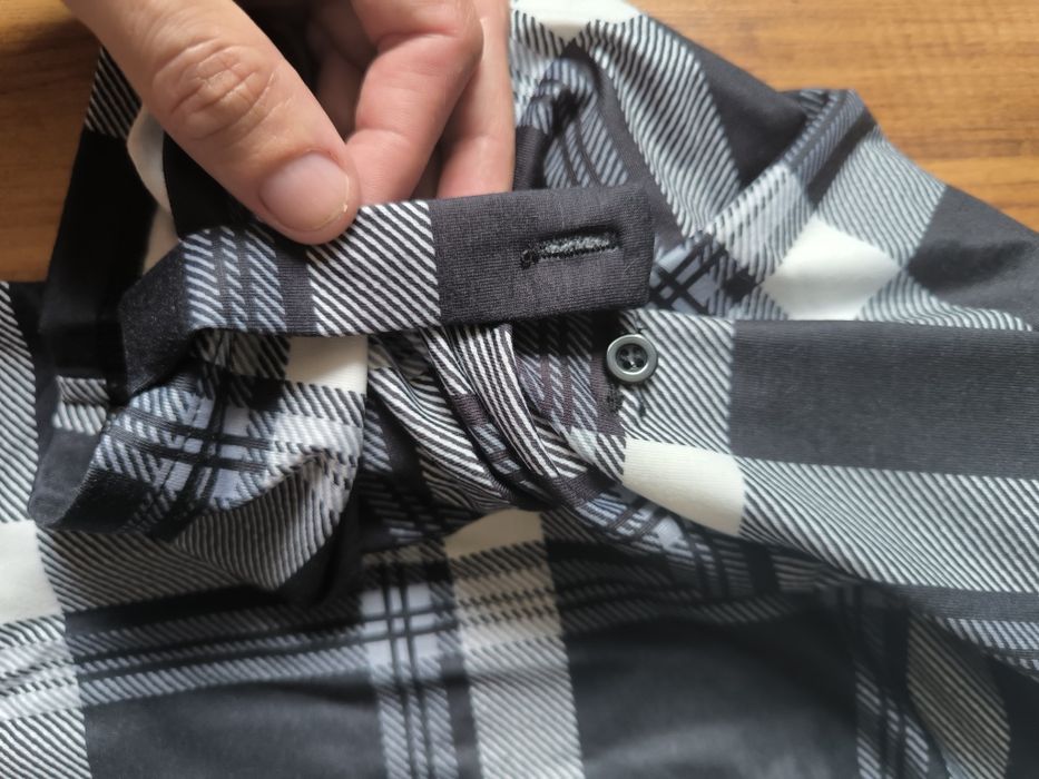 Moyabo koszula bluzka tunika z zamkiem 2XL w kratę damska rayon