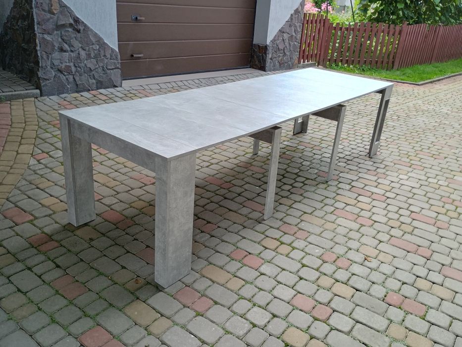 Стіл трансформер, розкладний стіл. Колір 'Індастріал' 65×215 см