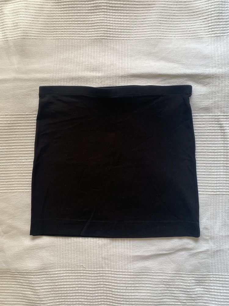 H&M Bawełniana czarna mini spódniczka roz. S